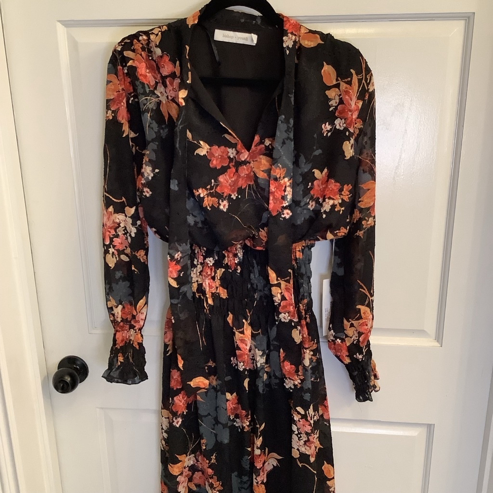 Women's Bishop and Young Floral Dress Small Black